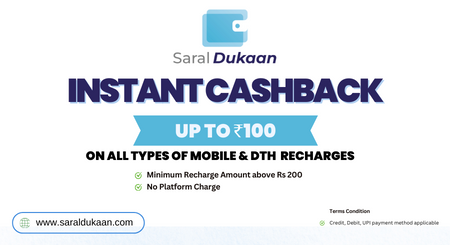 Get cashback on every Mobile & DTH recharges.